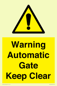 Warning Automatic Gate Keep Clear